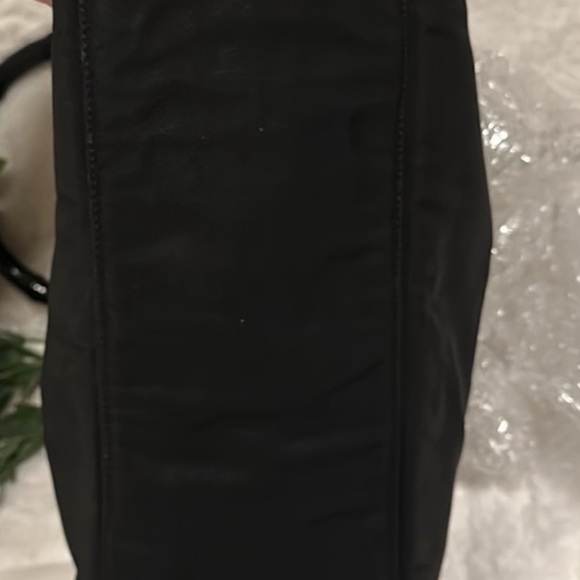 GUCCI 🖤 Bamboo handles black thick fabric tote 3 compartments Vintage Authentic - Picture 8 of 13